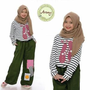 FEMMESHOPA - SETELAN ANAK / SETELAN ANAK MURAH / SETELAN ANAK TERBARU - FN KULOT KID FIVE HJ