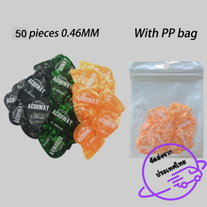 50ชิ้นกีตาร์หยิบสามเหลี่ยม Multicolor Ukuleleกีตาร์หยิบลื่นวัสดุ ABS Picks 1.2มม.0.96มม.0.71มม.0.46มม.ข้อมูลจำเพาะ All-In-One Picks กีตาร์อุปกรณ์เสริม