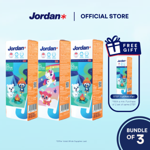 Jordan | Step 1 Baby Toothpaste | Age 0-5 Years | Lychee (Bundle of 3)