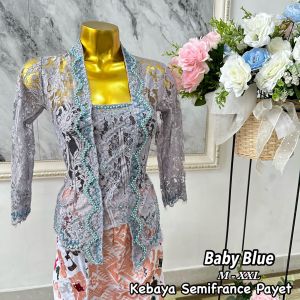 kebaya semi francis payet bahan semi francis strait ( melar ) mewah payet mutiara modern terbaru 2023 cocok untuk pesta nikahan kondangan wisuda varian warna terlaris