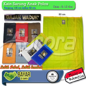 Sarung Anak Laki junior SD-SMP 5-12th Blok Warna Polos-Kain Sarung Gajah Waduk-Aurora Store(COD)
