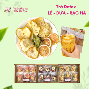 Trà Detox LÊ - DỨA - BẠC HÀ sấy lạnh - Trà Detox Gi ảm Cân an toàn - Trà Detox LÊ DỨA BẠC HÀ - Tiệm Trà Xưa - Trà Hoa Thảo Mộc