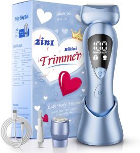 Máy cạo râu điện không dây Rategist dành cho nữ: Chống nước IPX7 & Màn hình LED Sản phẩm 3 trong 1 dùng cho vùng da mặt vùng dưới cánh tay và chân – Máy tỉa lông vùng bikini có thể sạc lại không gây đau – Thiết kế nhỏ gọn chống nước và nhẹ tiện l