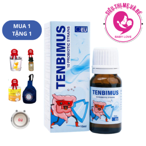 Men vi sinh 10 chủng Tenbimus giúp hỗ trợ tiêu hóa biếng ăn cải thiện hệ vi sinh đường ruột lọ 10ml