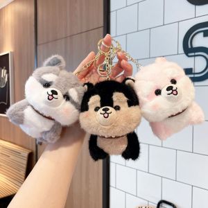 FLAIRBOX Small Pendant Dog Plush Keychain Stuffed Animals Backpack Hangings Puppy Pendant Keychain Accessries Cartoon Dog Stuffed Doll Kids Toys