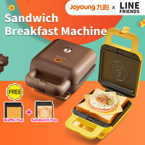Joyoung Line Co-brand 2 in 1 Sandwich Breakfast Machine Light Food Machine Waffle Maker Home Multi-function Toast Press Machine