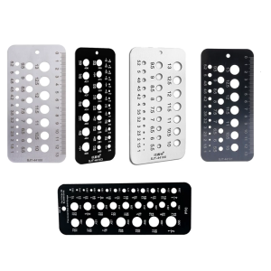 Metric/inch kiểu thép không gỉ Kích thước phân đoạn đo công cụ đo 29 lỗ đo