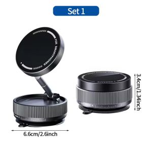 360°Adjustable Vacuum Suction Cup Magnetic Phone Holder Lazy Multi-functional Foldable Storage Holder Vacuum Suction Phone Holder