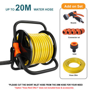 AKIRO HOME 20M 50M Garden Hose Reel Water Holder Water Pipe Roll Storage Rack Water Pipe Holder Rak Penyimpanan Gulung Paip 软管卷盘