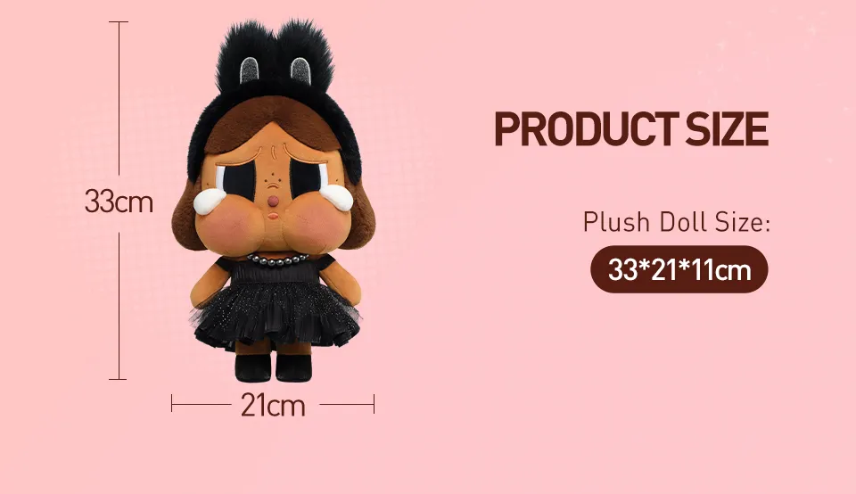 ポップマート　Crybaby Plush Doll Pink Black CRYBABY SHINY SHINY SERIES- PLUSH DOLL – Puchi Box