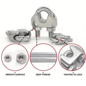 Galvanized Steel Wire Rope Clamp Clip Wire Cable Clamp Wire Rope Clip 8MM 10MM 12MM 16MM 20MM