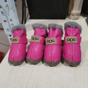 DITIPOO Ấm áp Bốt đi tuyết cho thú cưng Không thấm nước Mềm Giày cho chó thú cưng mùa đông Giày cho chó Sang trọng/PU Giày mưa cho chó Cho 4 cái/Đặt Mùa đông