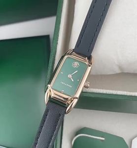 European and American womens wristwatches brand-name authentic fashion small square womens gold quartz watches with popular dials