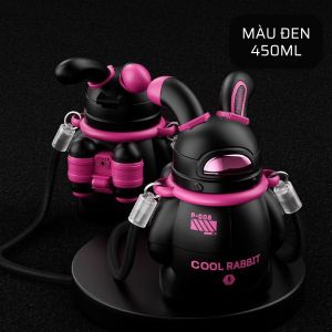 Bình giữ nhiệt phi hành gia thỏ HOT TREND 450ml Bình đựng nước học sinh thép không rỉ INOX 316 Giữ nhiệt 12 tiếng BH 6 tháng