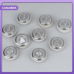 【CANAMEK】 1 PCS Elevator Buttons For Round Stainless Steel Elevator Buttons Digital 1-6 Buttons Up Buttons On Off Buttons
