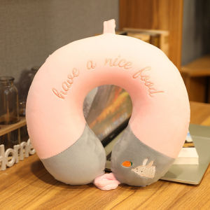 GỐI KÊ CỔ CHỮ U CAO SU NON HÌNH THÚ MẪU MỚI HAVE NICE FOOD - Gối kê cổ chữ U dễ thương