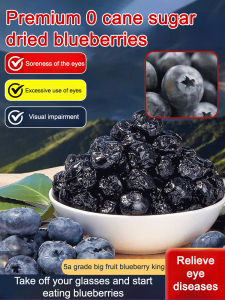 Blueberry Dried Fruit/Seedless Wild Blueberries/Sugar Free/Anthocyanin Rich/Convenient Snack For Baking Tea Home Kids Adults Elderly