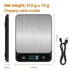 10kg/1g Stainless Steel Kitchen Baking Cooking Weighing Scale