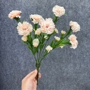 Cụm Cẩm Chướng 7 Nhánh Ngắn (Hoa Phăng) Trang Trí Nhà Cửa Hàng Sự Kiện. Hoa Lụa Decor