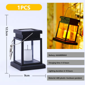Solar Candle Light LED Outdoor Waterproof Fairy Lights Palace Lantern For Sidewalk Patio Garden Landscape Lawn Decoration Party Christmas Cemetery Lights