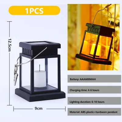 Solar Candle Light LED Outdoor Waterproof Fairy Lights Palace Lantern For Sidewalk Patio Garden Landscape Lawn Decoration Party Christmas Cemetery Lights