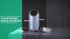 ลำโพงชาร์จไร้สายแบบหมุนได้ Qi2 แบบมอเตอร์คู่ 4 ใน 1 ชาร์จไร้สายแม่เหล็กสำหรับศัพท์ สมาร์ทวอทช์ และหูฟัง