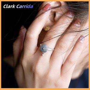 [Clark Carrida] 1Pc Retro Traditional Anxiety Ring Adjustable Fidget Ring For Women Girls