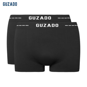 [TẶNG 01 ĐÔI TẤT] COMBO 2 Quần Lót Boxer nam GUZADO Dệt Không Đường May Kháng Khuẩn Siêu Co Giãn Cạp Chun Chắc Chắn Thấm Hút Nhanh GBX04