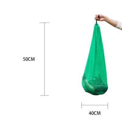 [COD] PH Stock 3 Size Nylon Fish Bag – Green Mesh Fast-Drying Net for Freshwater Saltwater