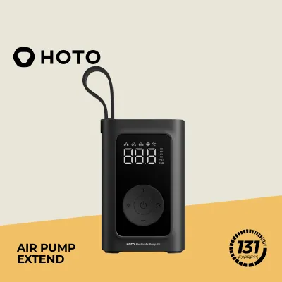 HOTO Air Pump Extend - 150 PSI LED Light 5 Modes Smart Auto-Stop 2500mAh Outdoor Tire