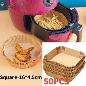 okek Free Oil Brush Air Fryer Baking Oil-proof and Oil-absorbing Paper for Barbecue  Disposable Baking Paper Kitchen