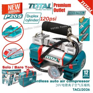 TOTAL Tools 20V series Cordless Handheld air pump compressor Portable Lightweight - TACLI2026