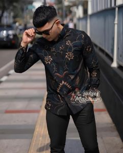 (COD) Batik pria lengan panjang 2023 batik pria dewasa mewah 2023 batik pria dewasa lengan panjang