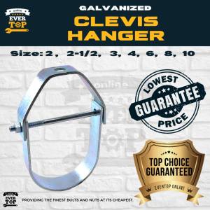 2" 2-1/2" 3" Galvanized Clevis Hanger Pipe Hanger Heavy Duty Adjustable Angle with Nuts