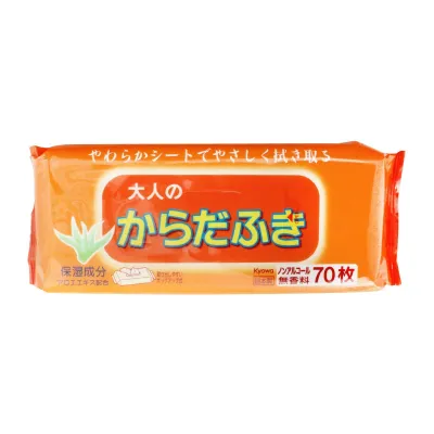 Kyowashiko Adult Body Wet Wipes Bed Bath Wipes /70 Sheets