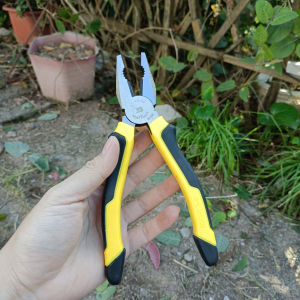 Kìm Điện Đa Năng BOSI TOOLS 200mm (8 inch) Cán Vàng - Dụng Cụ Vặn Cắt Kẹp Cứng Cáp