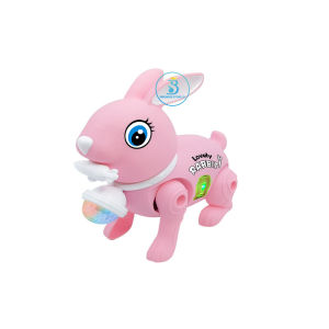 Mainan Anak Robot Rabbit Berjalan Loncat Ada Lampu Dan Musik - Mainan Kelinci Loncat