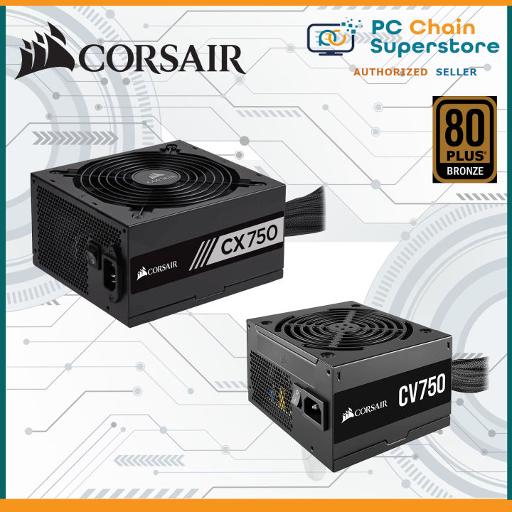 Corsair CV750 / CX750 750w 80+ Bronze Certified PSU Power Supply ...