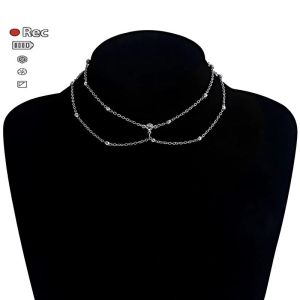 JJT Elegant Layered Body Chain with Pearl Accents and Geometric Design for Womens Fashion