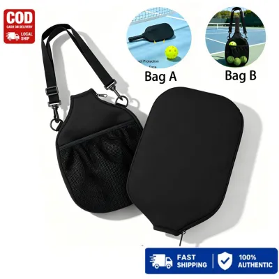 Single Pickleball Paddle Cover Neoprene 8.7x11.8 Inches Black Pickleball Case Fits Most Paddle Racket Lightweight Pickle Racket Cover Protection Bag