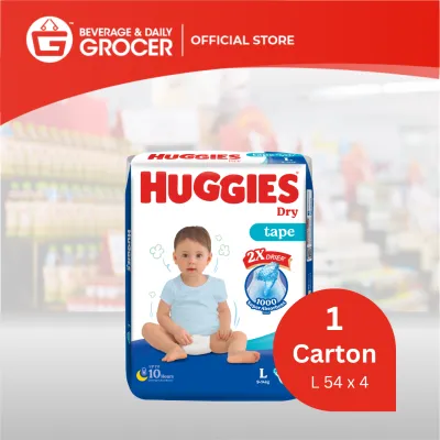 [Klang Valley] Huggies Tape Dry SJP - L 4X54S (1 Carton)