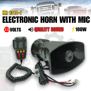 CPA 3-5-7 SOUND STYLE TONE CAR SIREN VEHICLE HORN WITH MIC PA SPEAKER SYSTEM EMERGENCY SOUND 12V(5957)