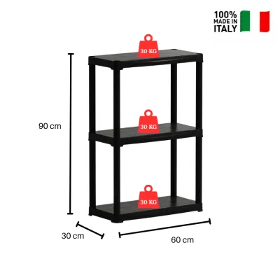 ARTPLAST Linea Tempo Plastic + Iron Bar Open Shelf 5 Tier | 3 Tier 4 Tier Kitchen Storeroom Garage Patio Storage Shelving Racks | Waterproof Storage Sigma Outdoor Shelf