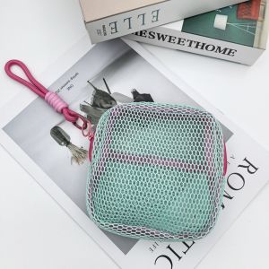 Mesh Zipper Bags Lightweight Portable Visibility Cosmetic Accessories Organizer Mini Makeup Pouch