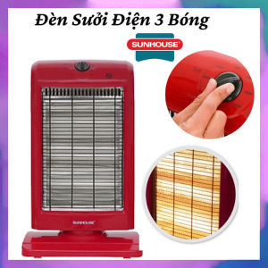 Đèn Sưởi 3 Bóng Halogen Sunhouse SHD7016 1200W có xoay tốc năng  Máy Sưởi Điện Đèn Thạch Anh Không Gây Khô Da Và Khó Thở - Bảo Hành 12 Tháng - Máy sưởi sunhouse đèn sưởi ấm 3 bóng đèn sưởi ấm phòng ngủ đèn sưởi cho bé
