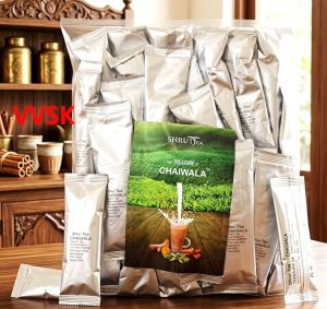 Chaiwala Shrutea Instant Unsweetened Masala Tea Premix Halal Certified 50 Sachets Pack Drink