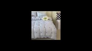 Youju Love A Washable Ice Silk Four-Piece Set Summer Naked Sleep Silky Cool Student Dormitory Bedding Set Three-Piece Set LZD