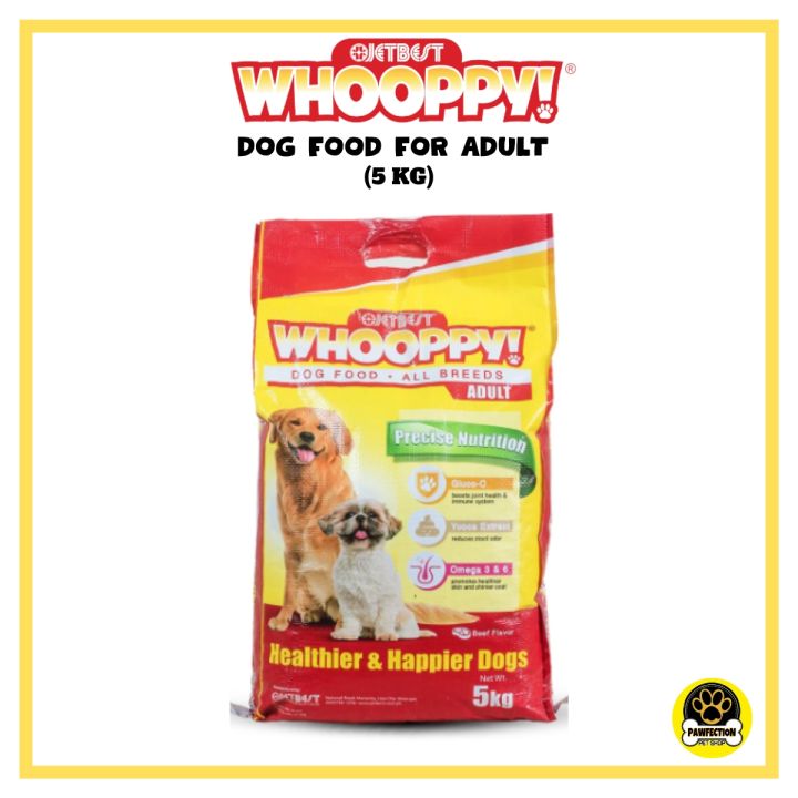 5 KG WHOOPPY ADULT DOG FOOD FOR ALL BREEDS (BEEF FLAVOR) ~[SOLD PER BAG]