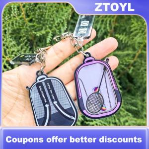 【ZTOYL】 Sáng Tạo Mini 3D Cầu Lông Vợt Bóng Charms Móc Khóa Thể Thao Lưu Niệm Túi Móc Khóa Xe Đính Phụ Kiện Chìa Khóa Chủ Quà Tặng
