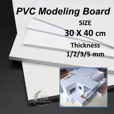 (1pcs) PVC Modeling Board Size: 30X40cm - Thickness 1/2/3/5mm for Architectural model building & Craft | PVC Foam board